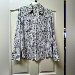 Express Portofino Long Sleeve Dress Blouse